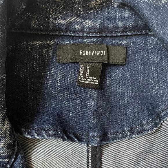 Rare Forever 21 Southwestern Aztec Denim Jacket | Vintage Wash, Oversized Medium - Picture 9 of 10